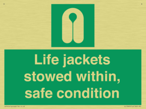 Life jackets stowed within